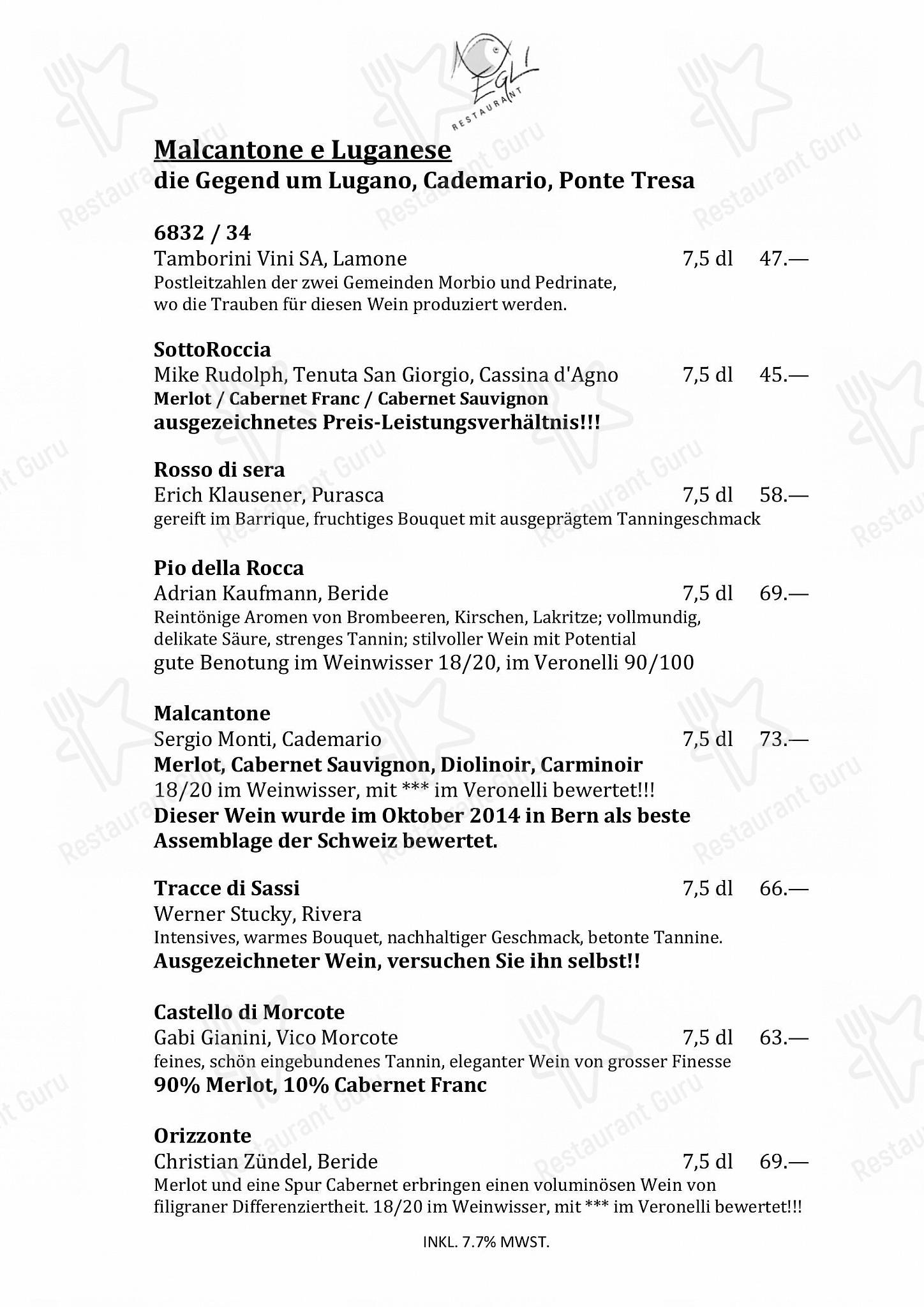 Boronia Catering Menu Pack per Restaurant Egli in Gossau