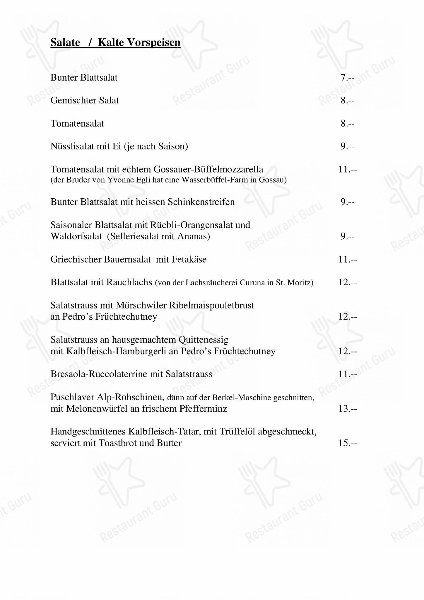 Menu di Restaurant Egli - Boronia Catering Menu Pack