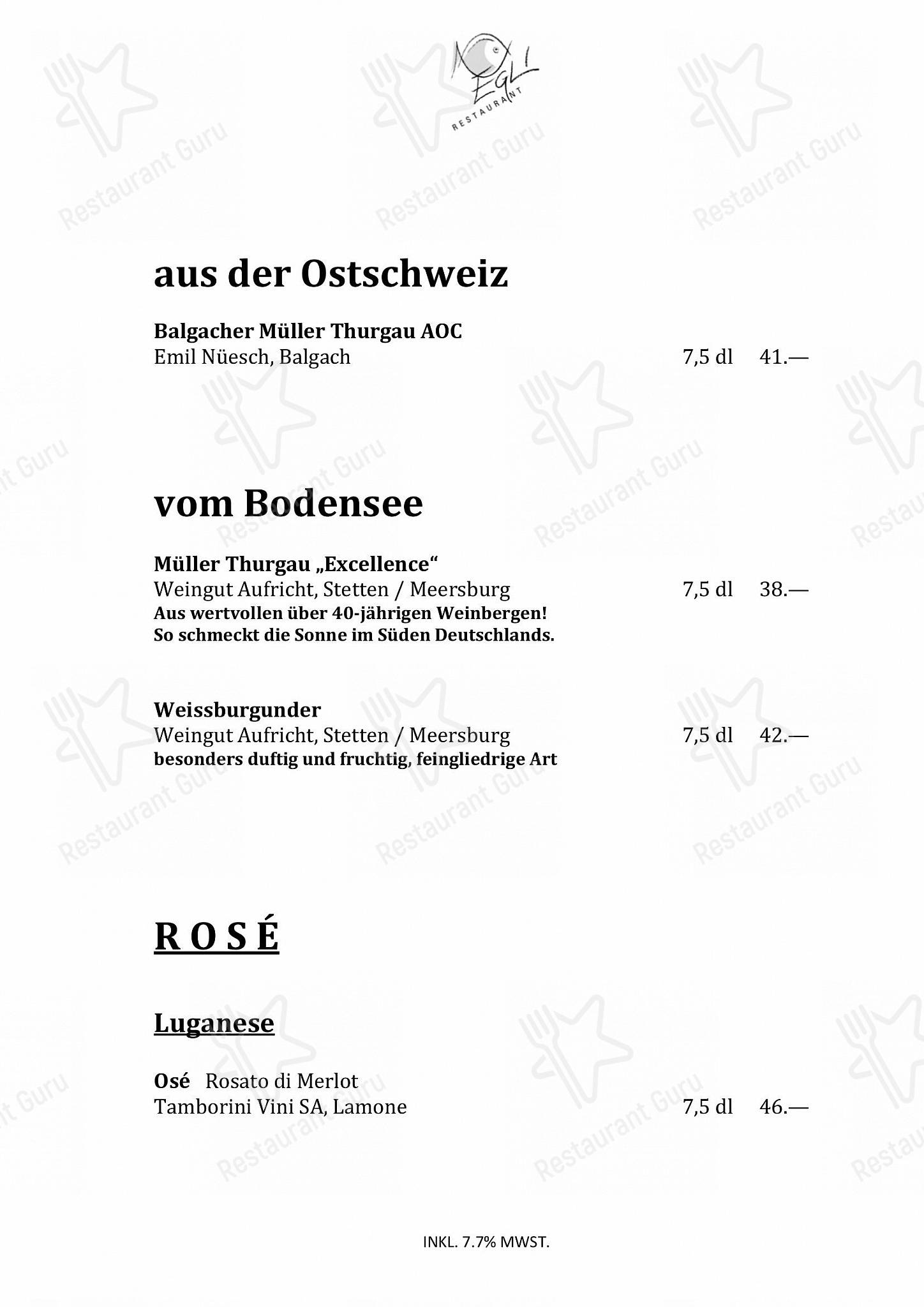 Menu di Restaurant Egli - Boronia Catering Menu Pack