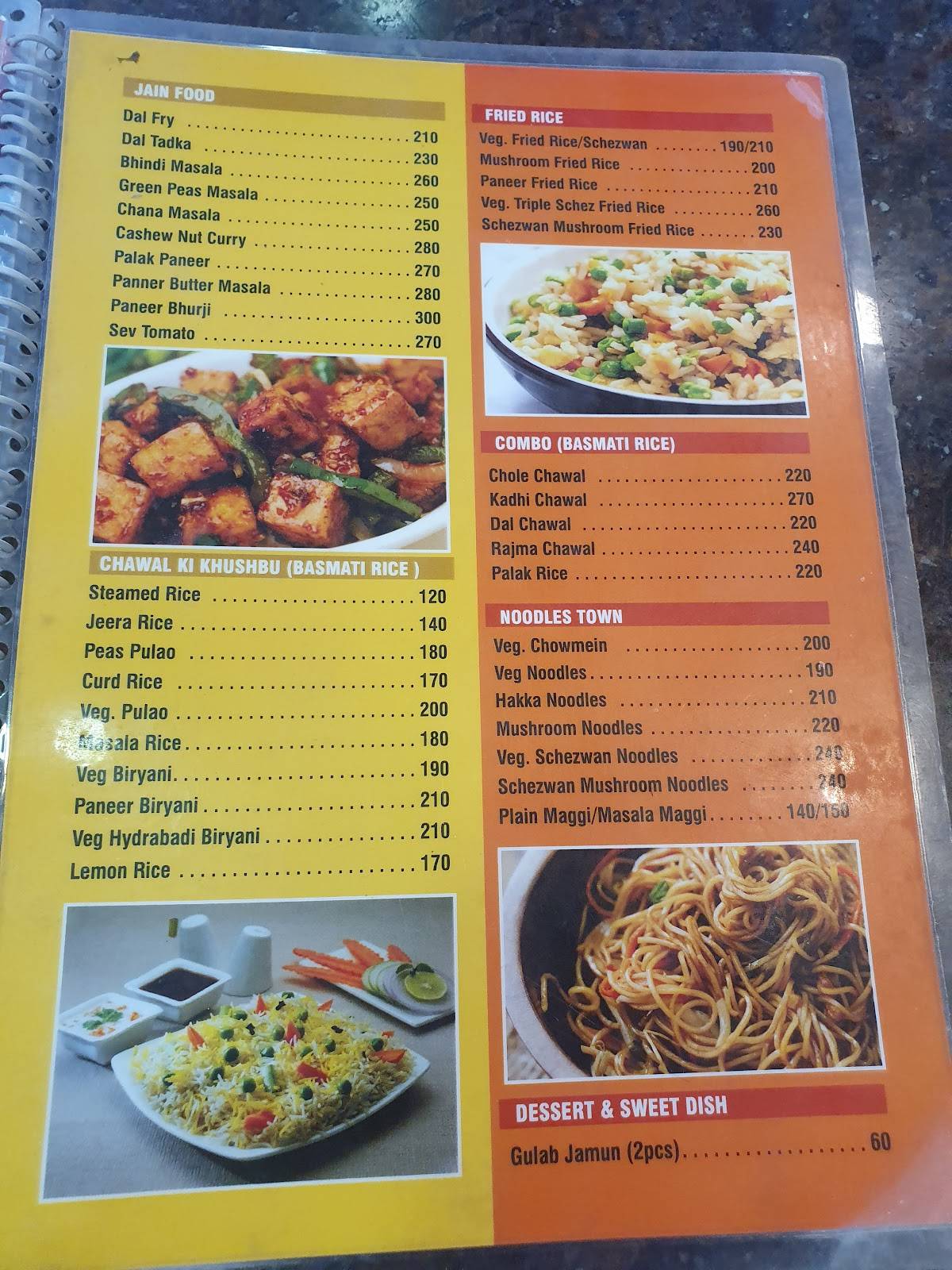 Ekta Pure Veg Family Restaurant menu