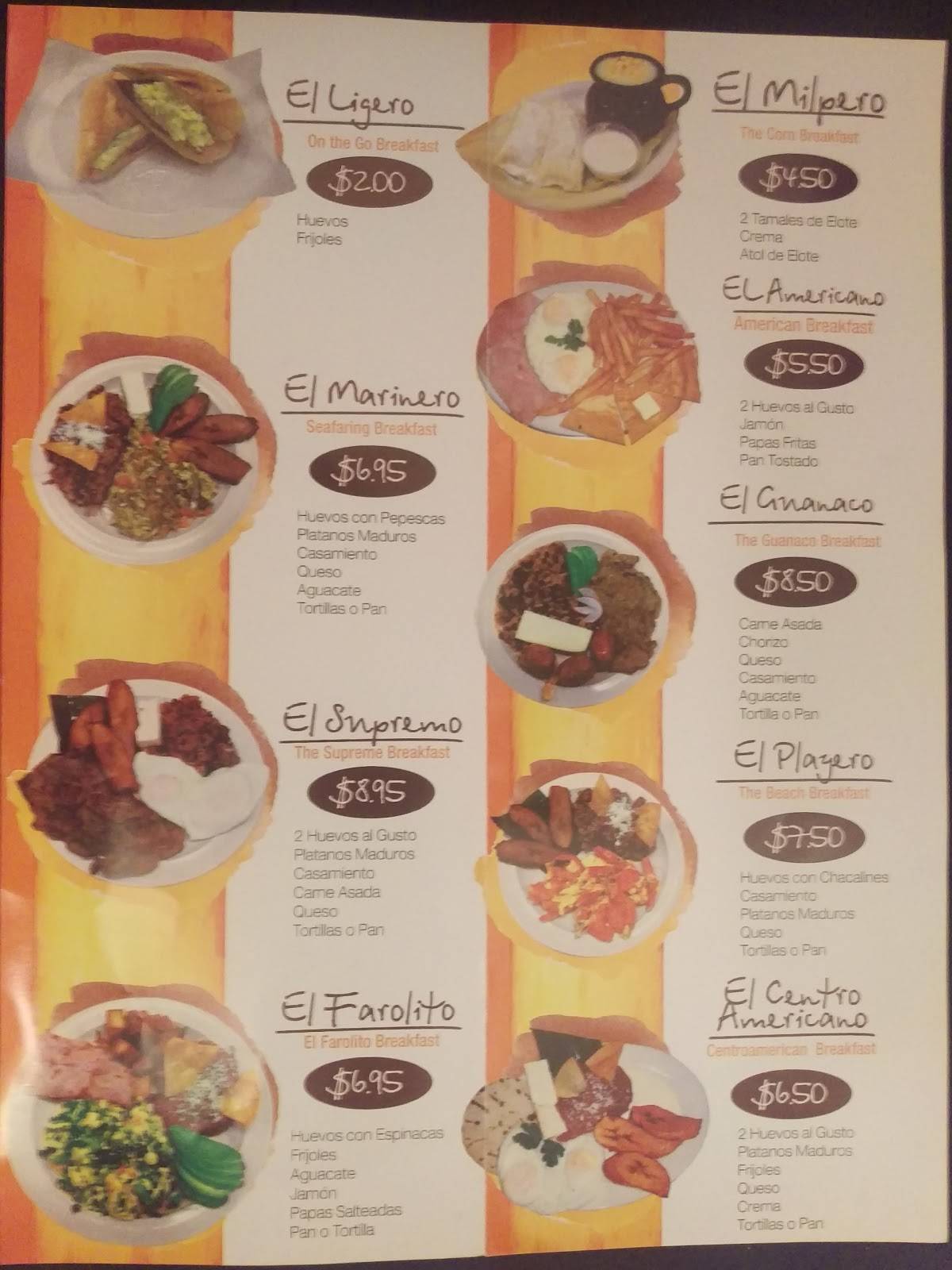 Carta del restaurante El Farolito Buffet, Union City