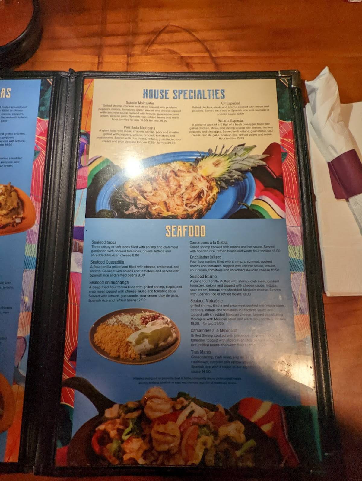 Menu at El Torero Mexican Restaurant, Cortland