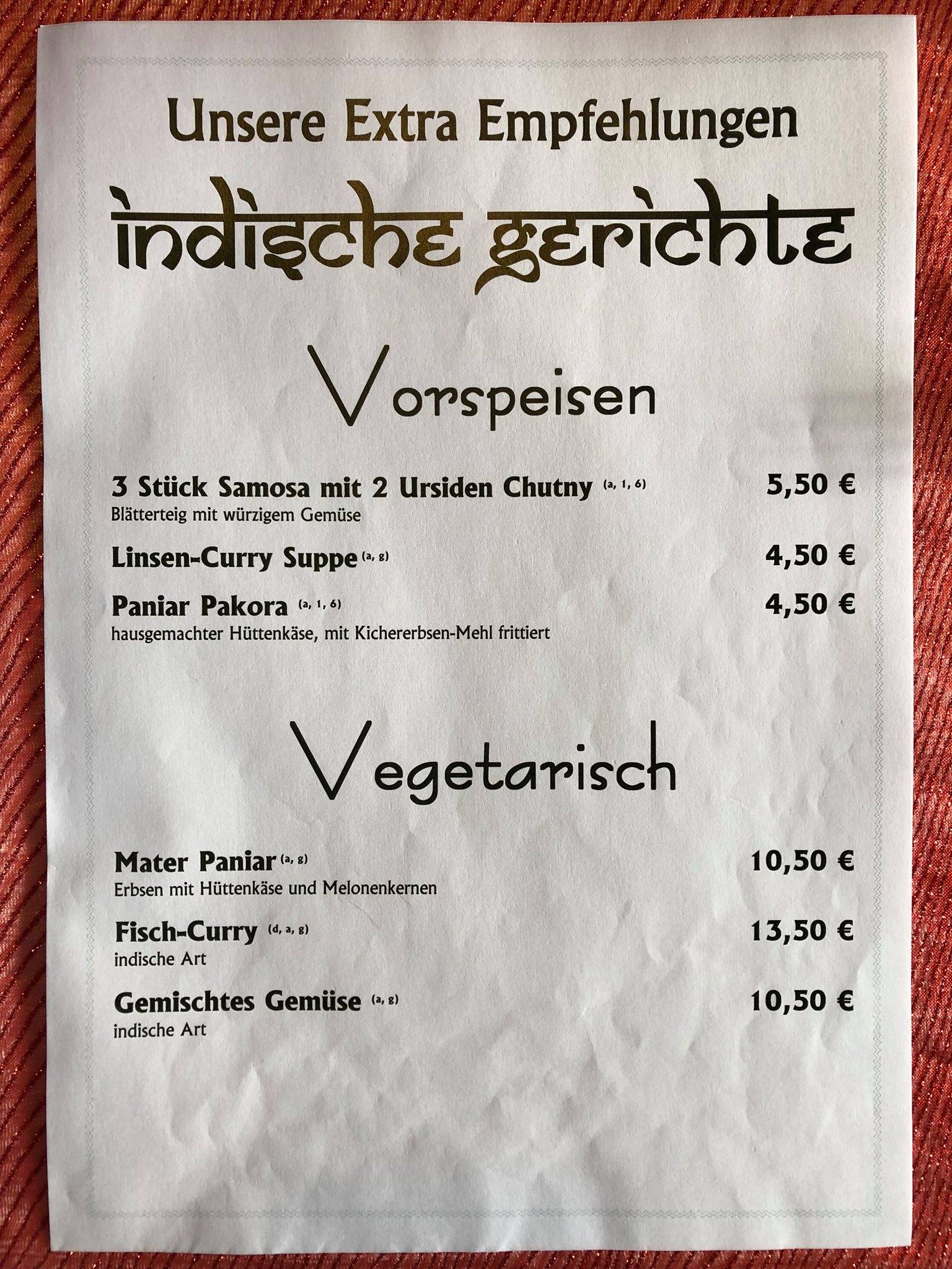 Menu de Eller Gaststätte / Gasthaus Eller