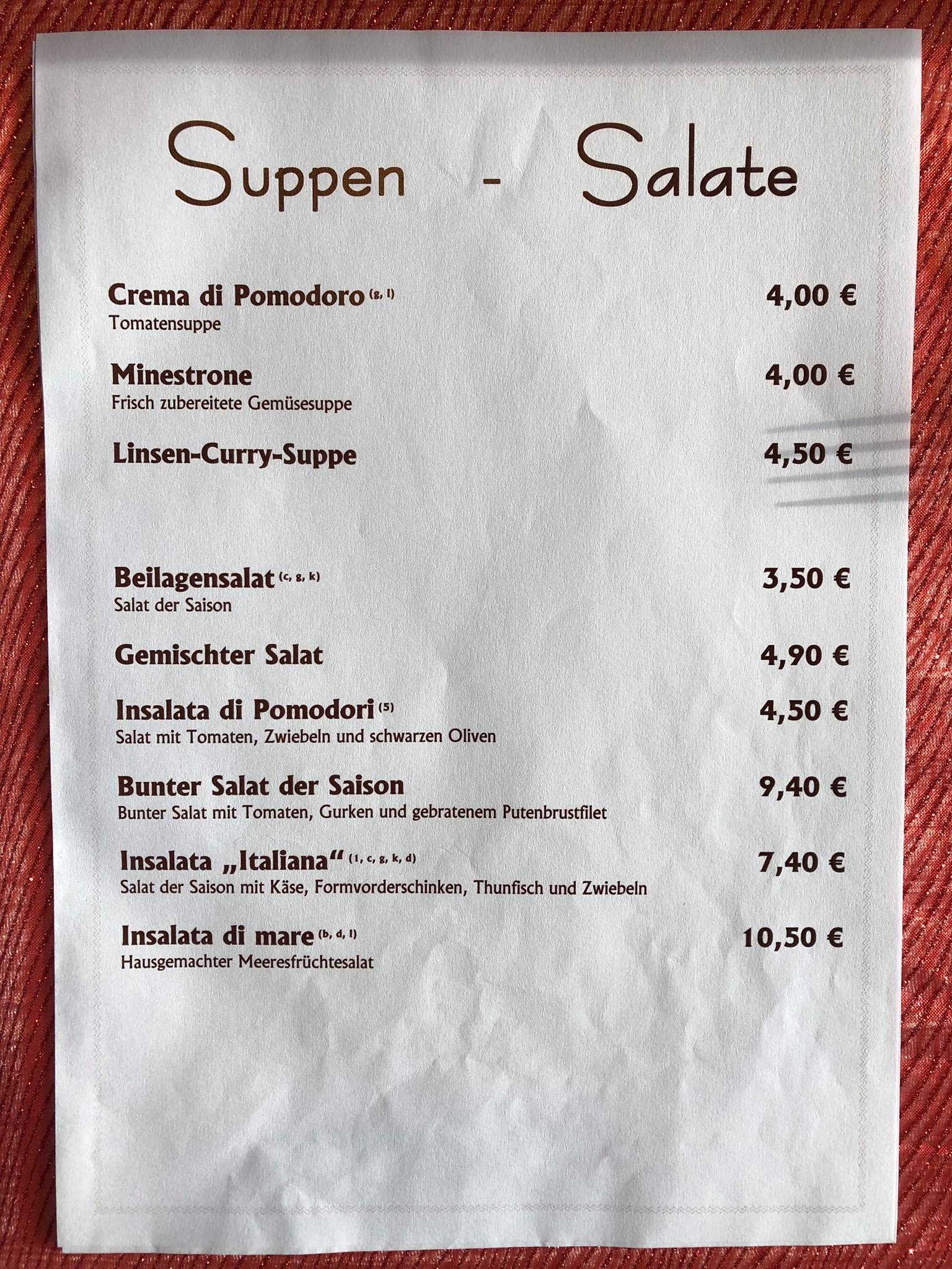 Menu de Eller Gaststätte / Gasthaus Eller