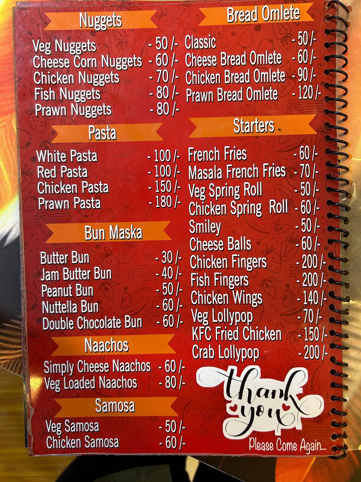 Engineer's Cafe (An engineer's Innovation) menu