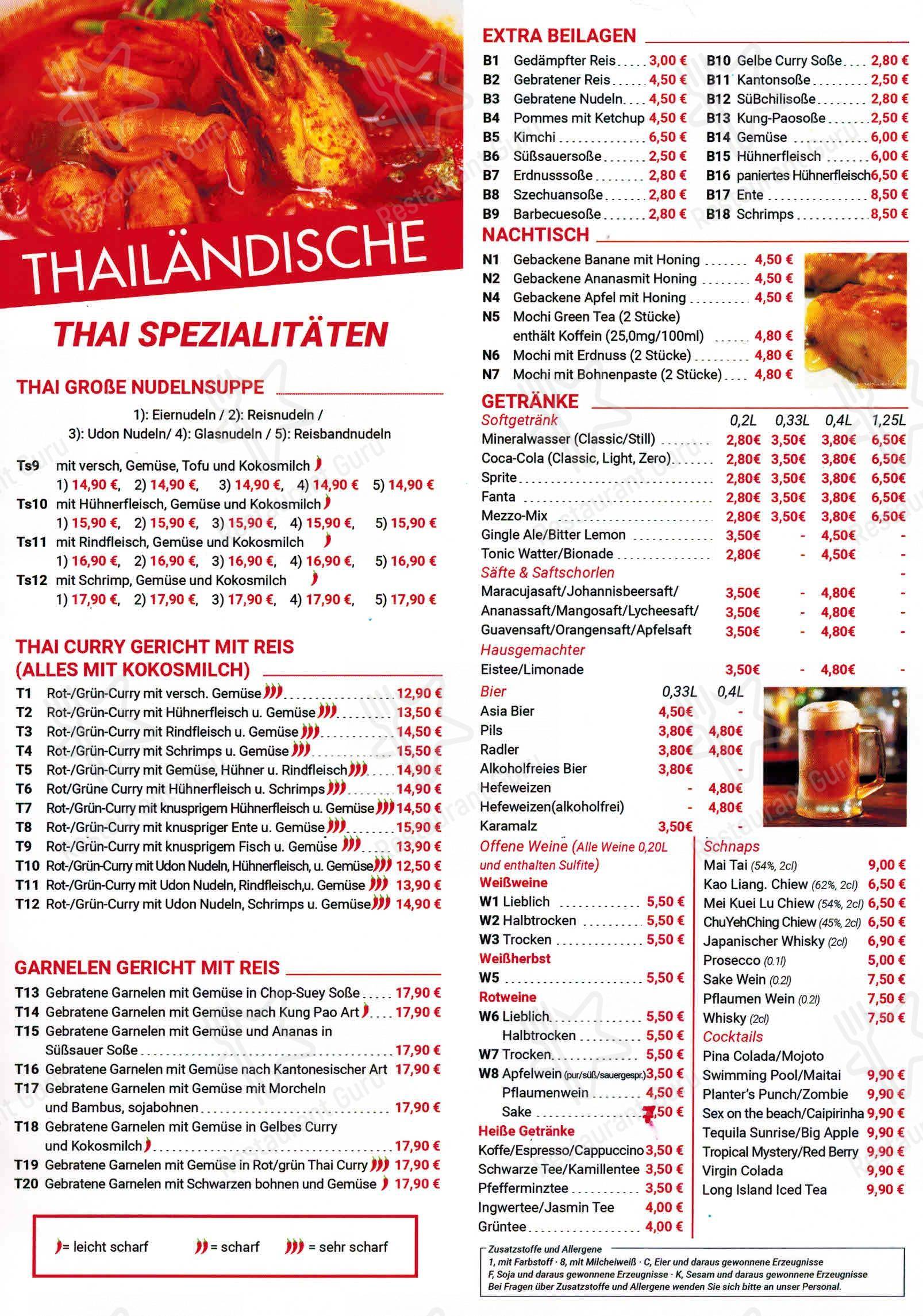 Menu pour Enjoy Sushi China-Thai Restaurant restaurant