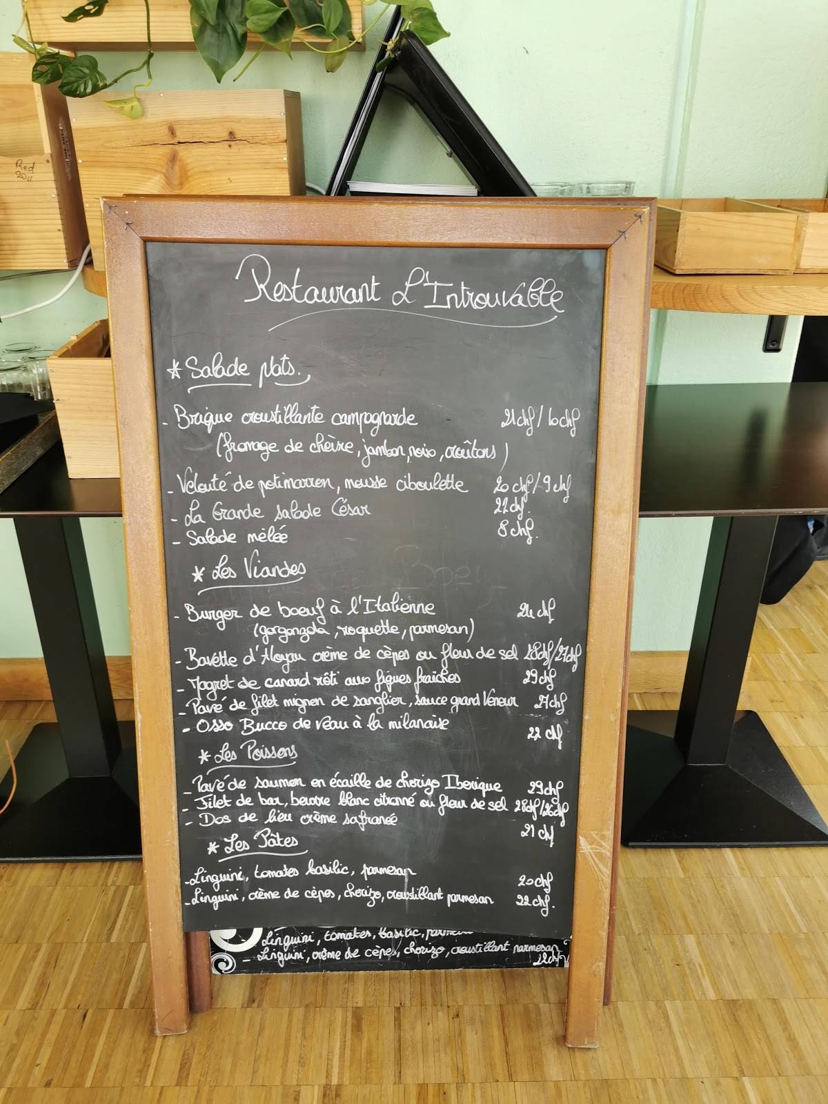 Menu de Le Blokk restaurant