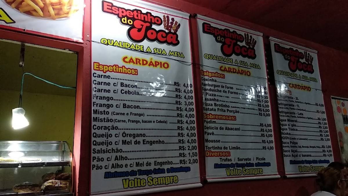 Espetinho Do Joca cardápio