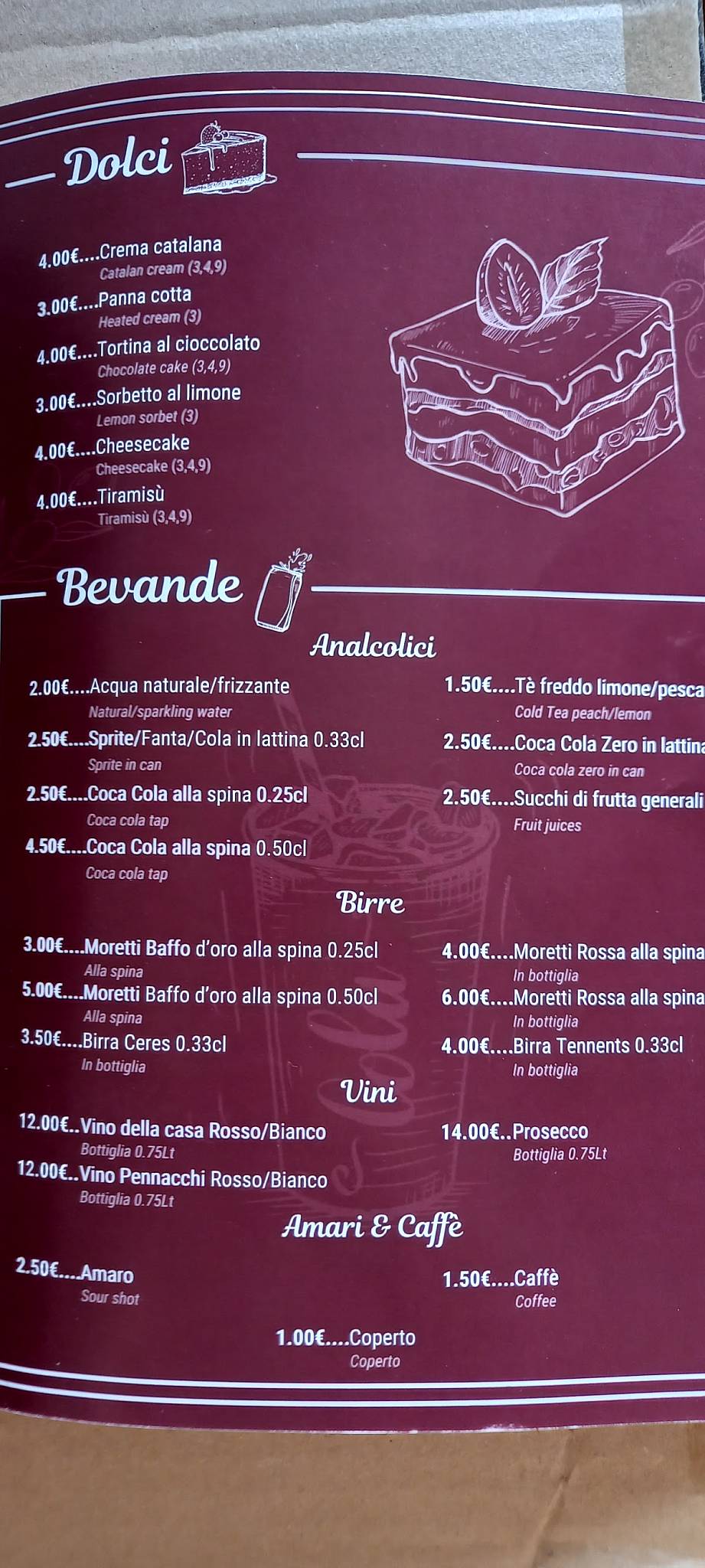 Menu di Exfor Pizzeria e Friggitoria 