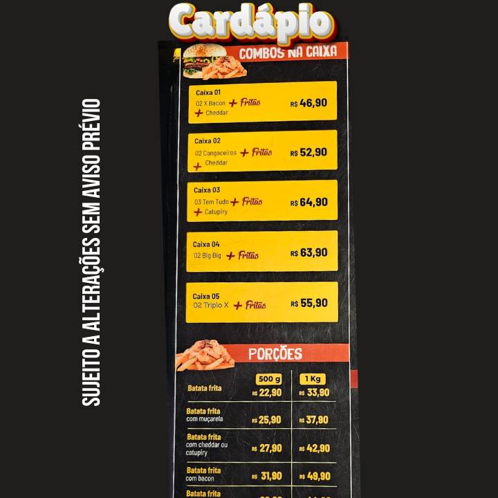 Face Burg Hamburgueria Pedro Leopoldo cardápio