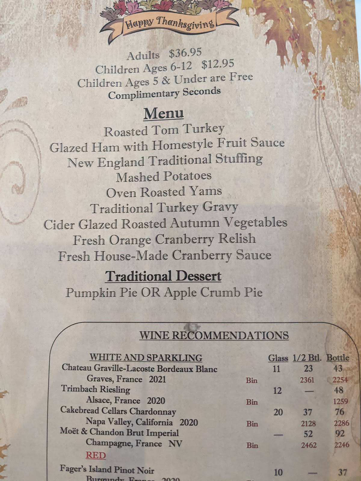 Menu at Fager's Island pub & bar, Ocean City