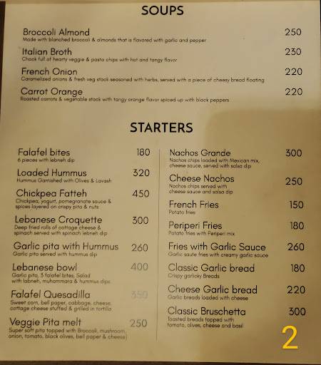 Falafel Lovers Vadodara menu