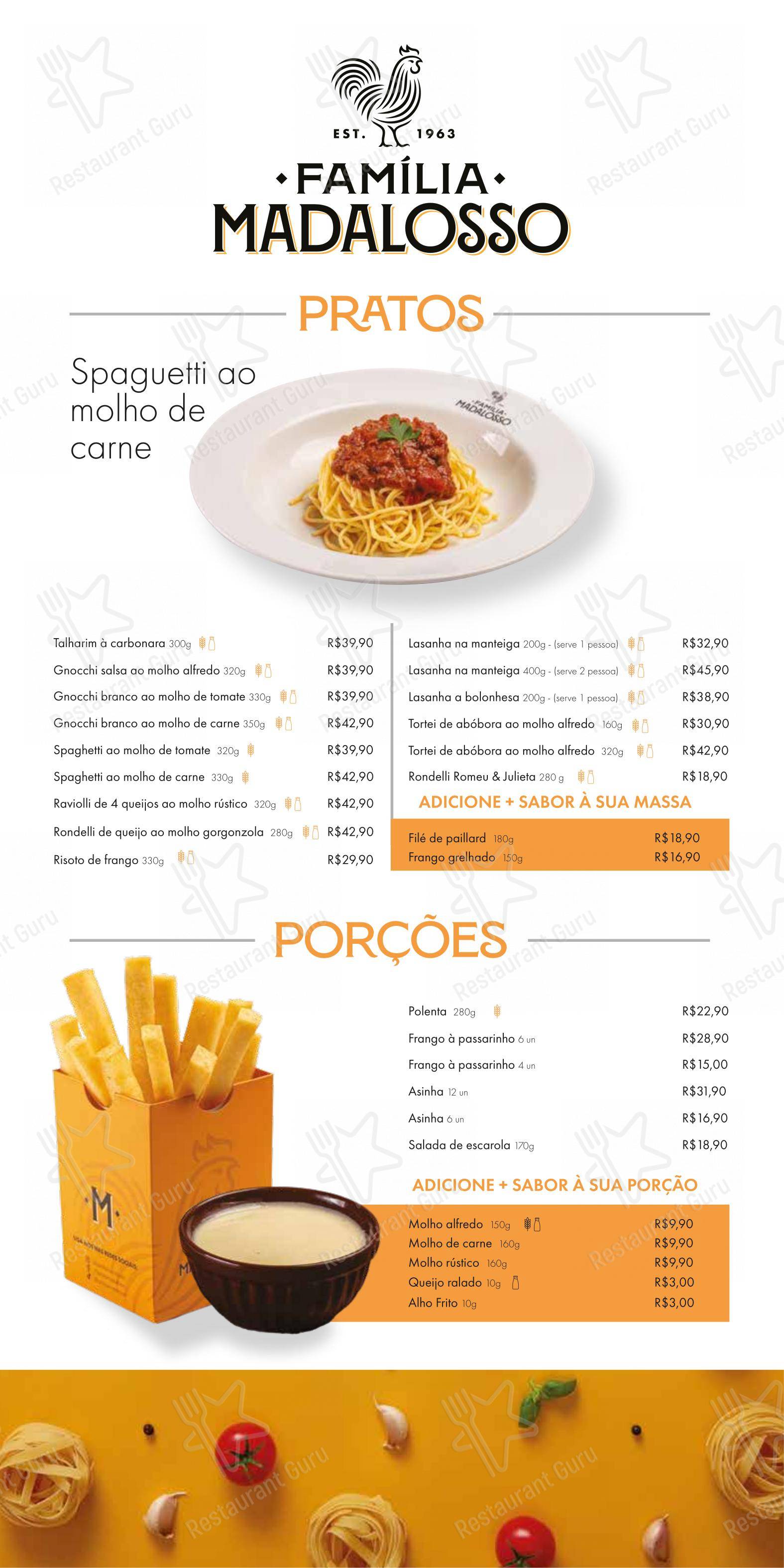 Família Madalosso - Menu bar