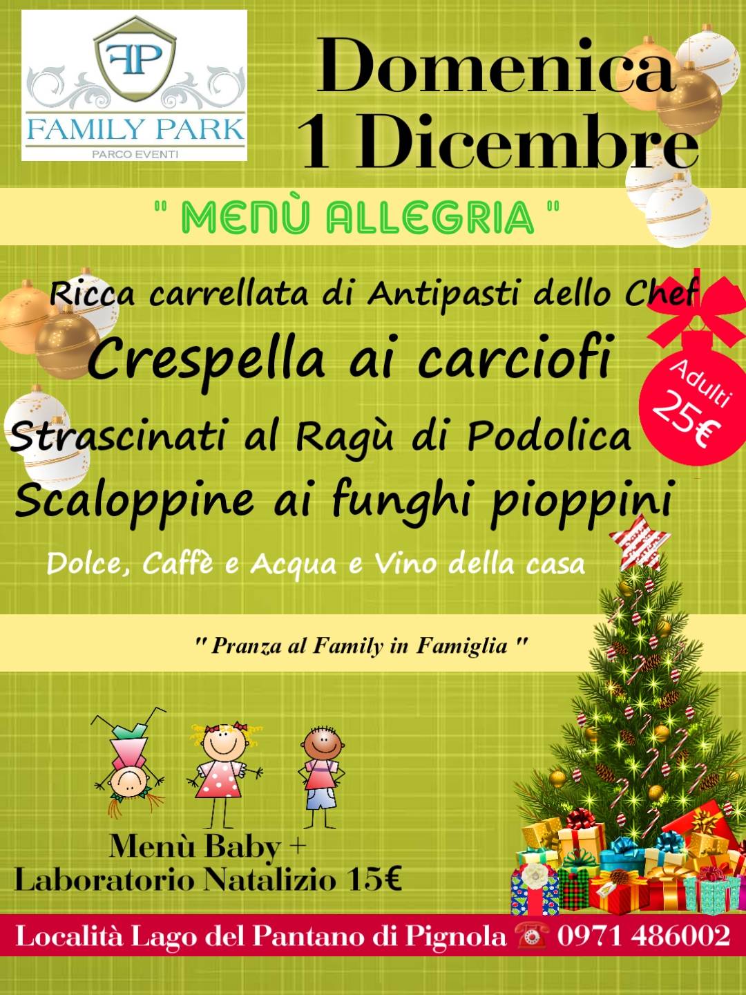 Menu di Family Park Parco Eventi - Sala meeting a Potenza 