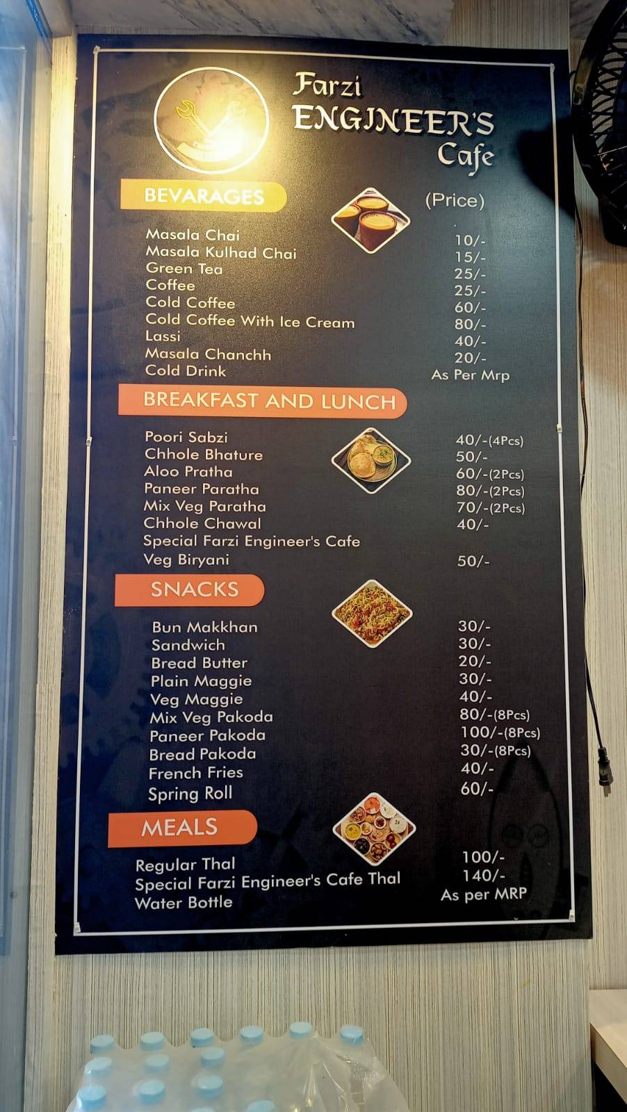 Menu At Farzi Engineer S Cafe Lucknow