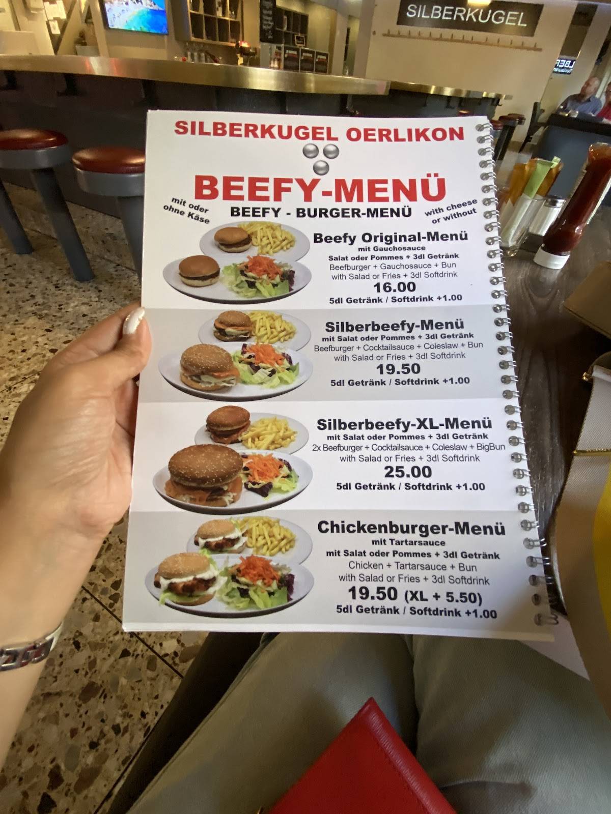 Menu de Silberkugel Oerlikon
