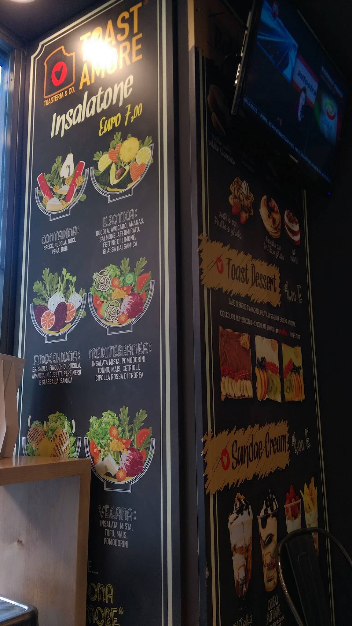 Menu di Toastamore 
