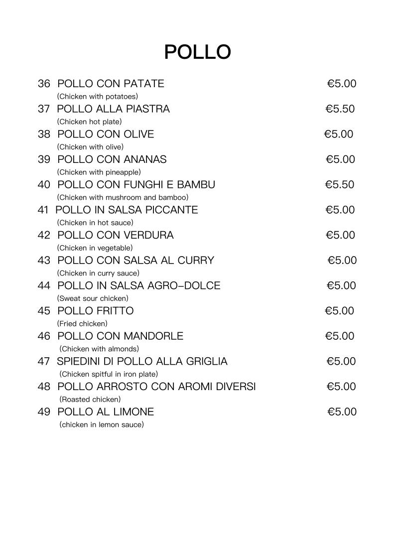 Menu di Felice (Ristorante Cinese) 