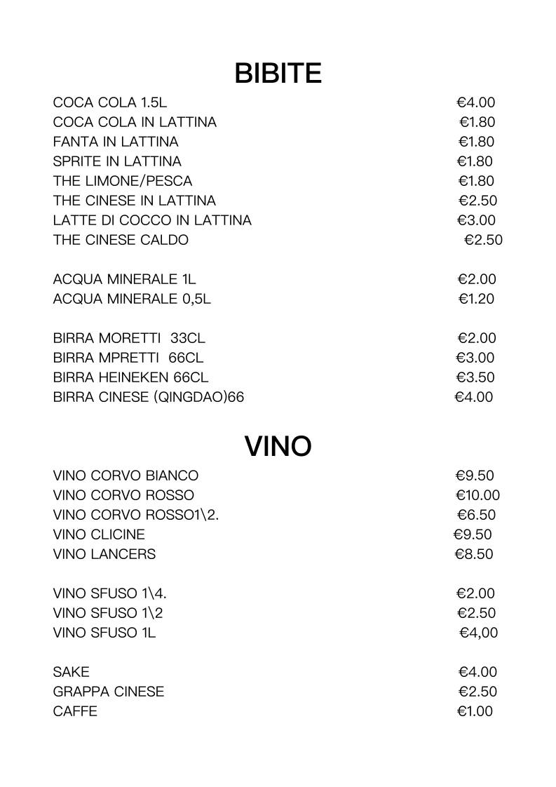 Menu di Felice (Ristorante Cinese) 