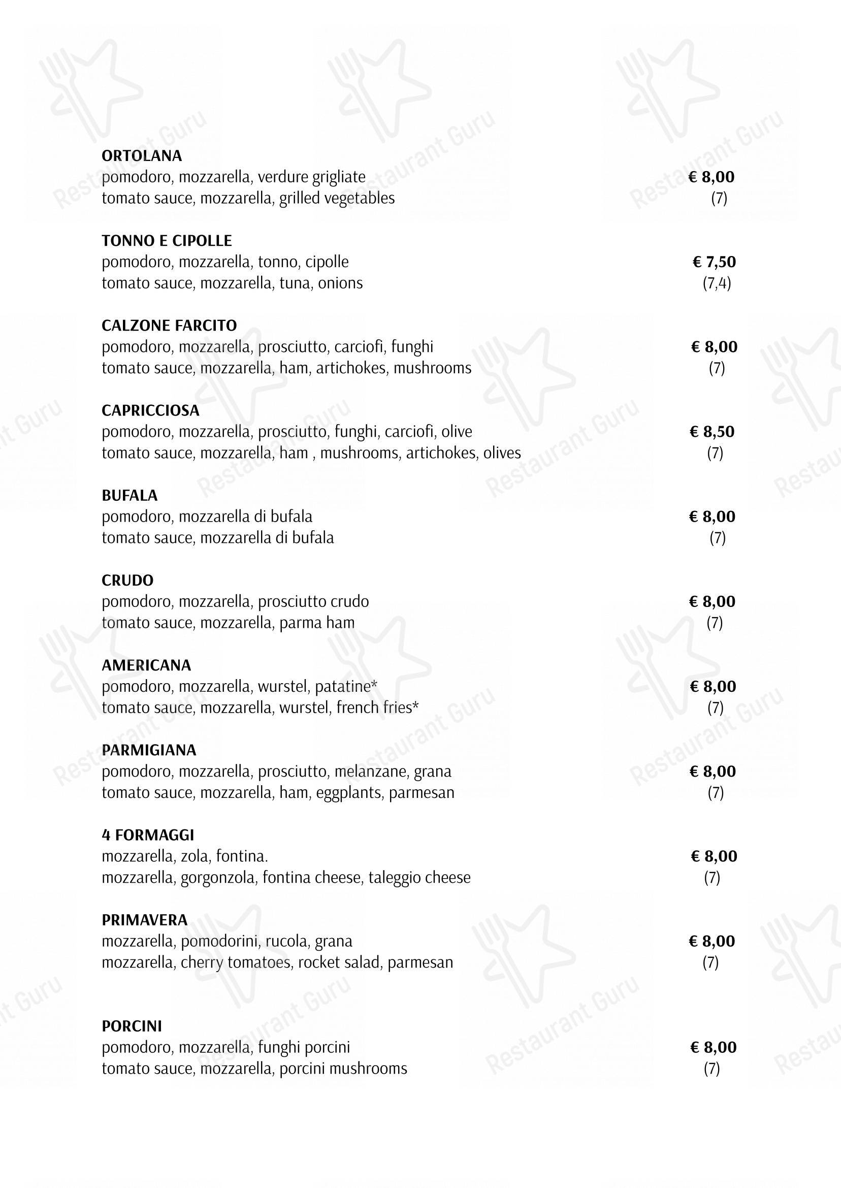 Menu bar per Fermata 24 “Ristorante & Pizzeria” in Castelletto sopra Ticino