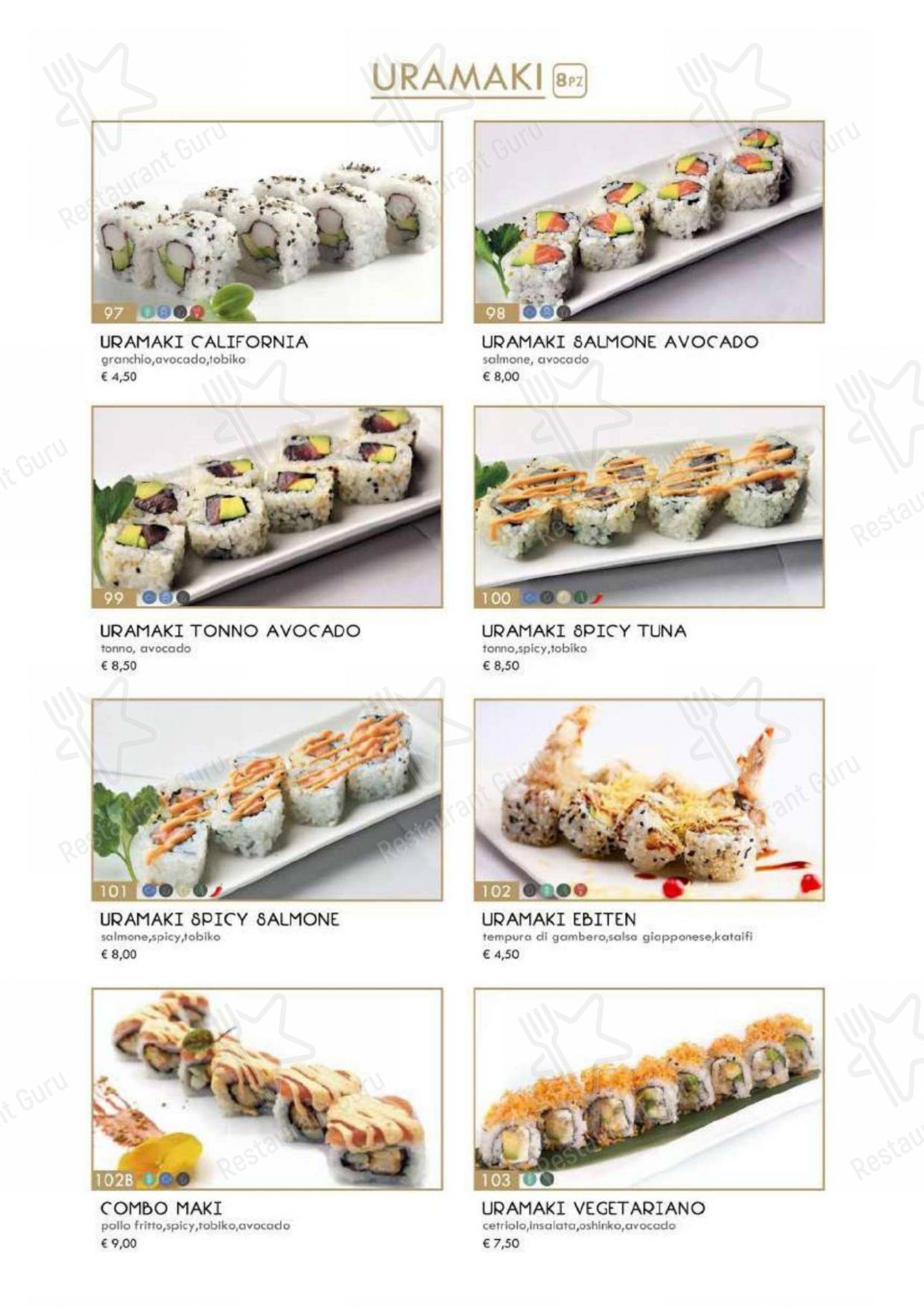菜单 per Hanami Asian Fusion in Ferrara