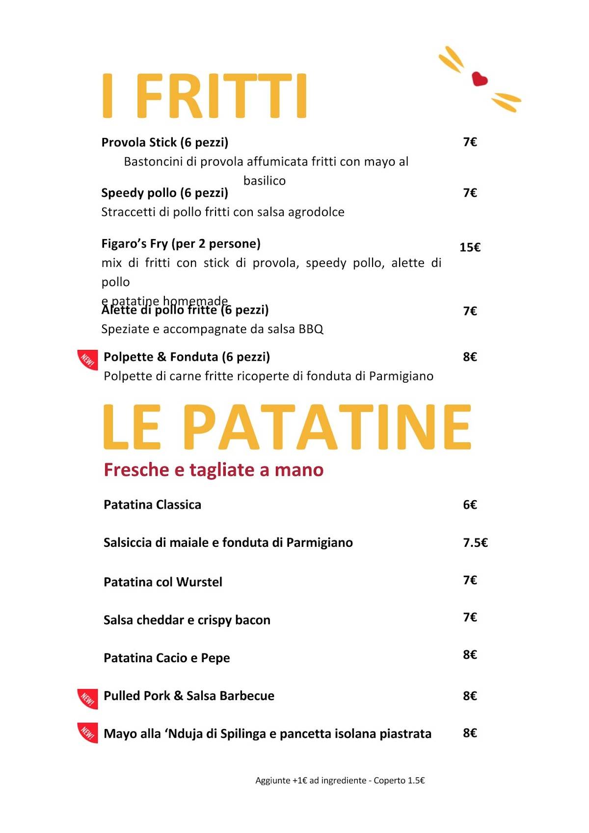 Menu di Figaro burger house 