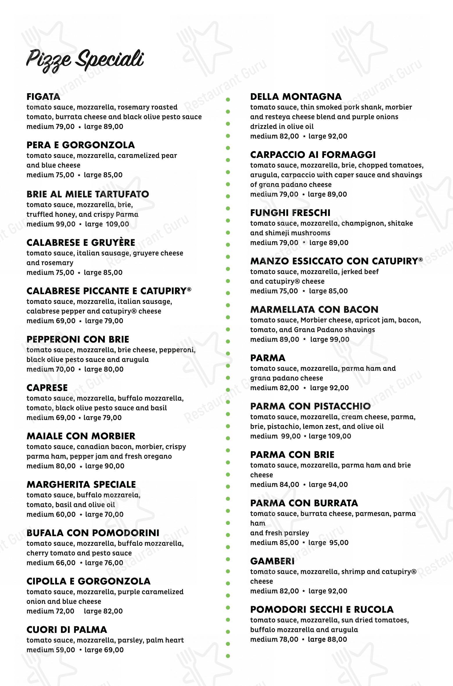 Menu para Figata Pizza & Pasta - Shopping Vitória restaurante