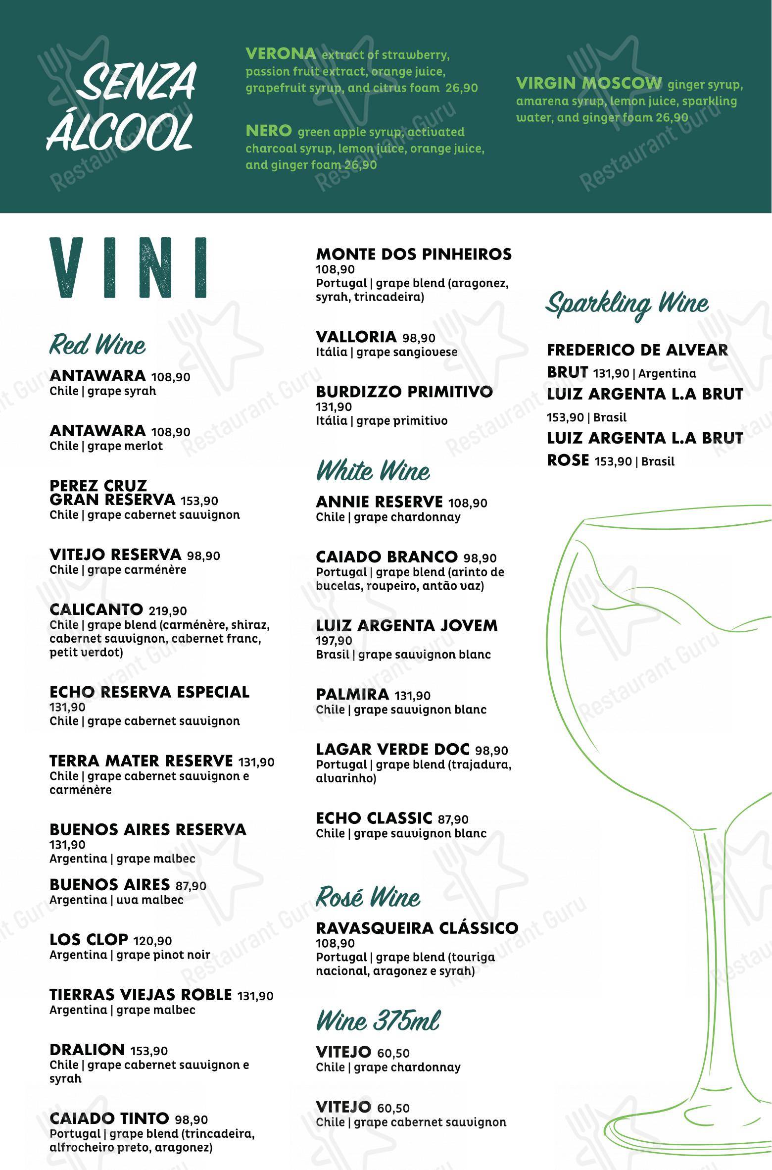 Figata Pizza & Pasta - Shopping Vitória em Vitoria - Menu