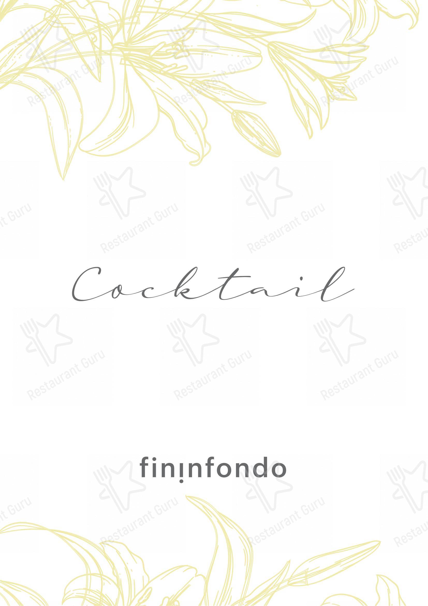 Крафт меню per Fininfondo ristorante