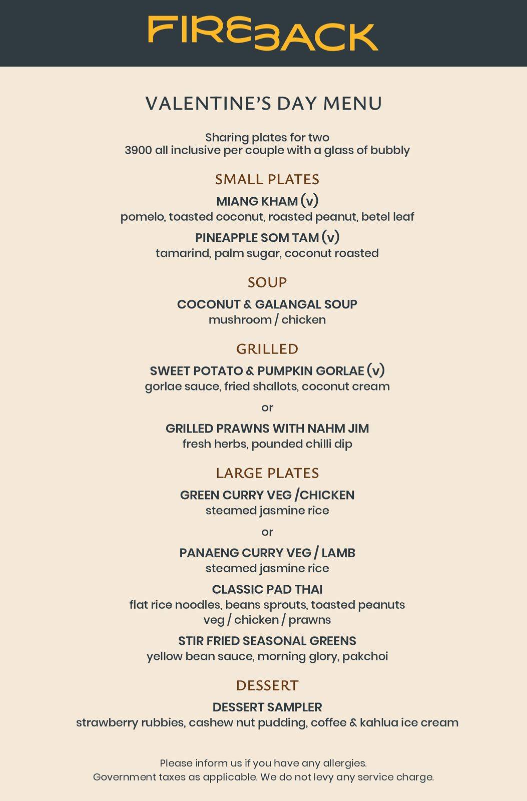 Fireback menu