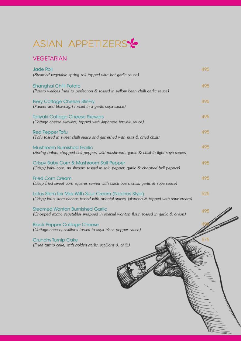 Flamboyanté menu