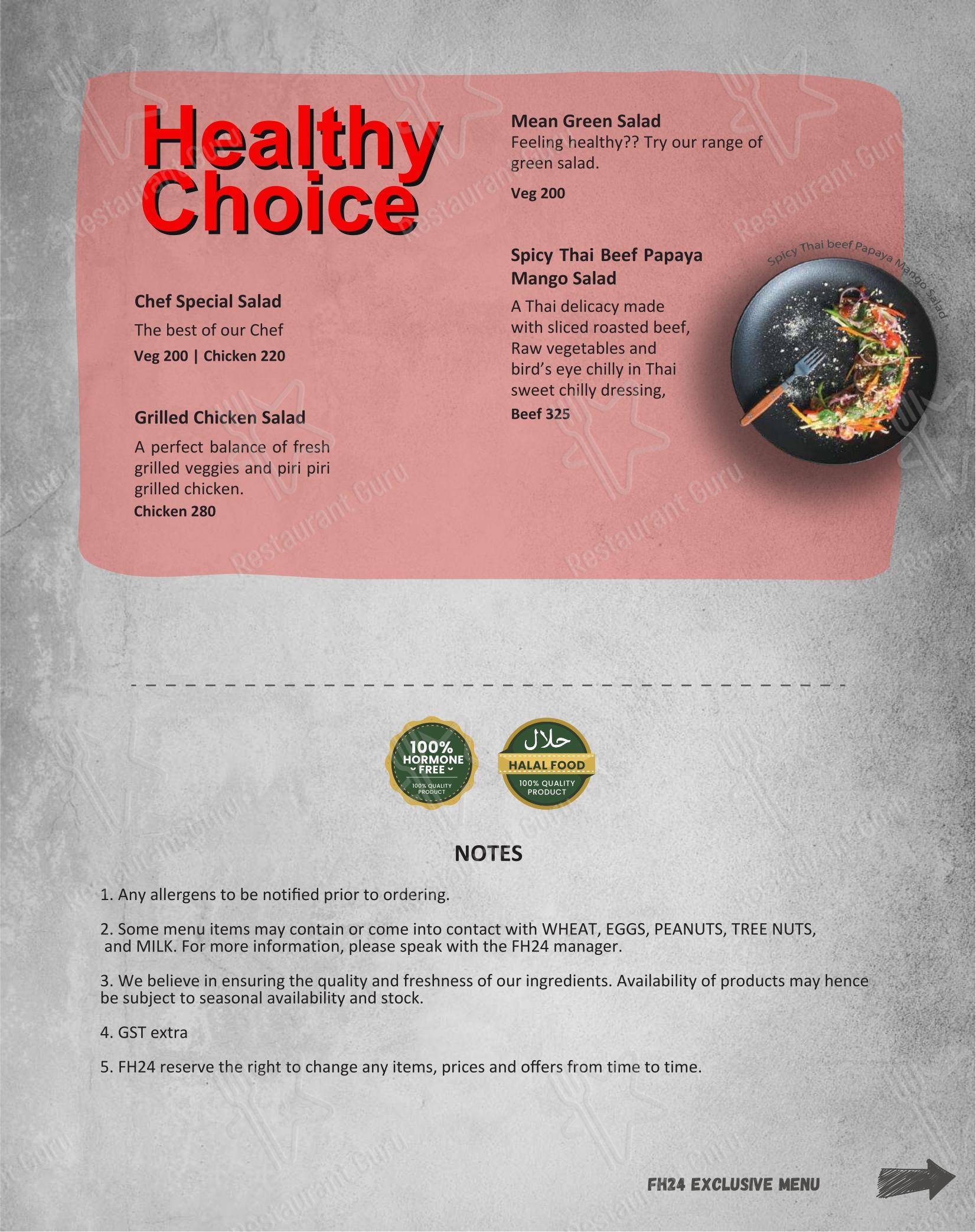 Menu for Flame house 24 – Spicy Grilled Chicken Best Biryani in Thrissur in Thrissur