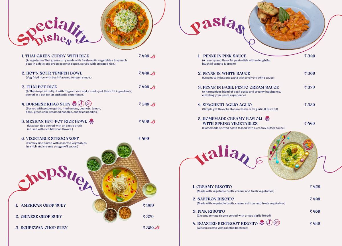 Flavours at Bay - Pure Veg and Jain Restaurant menu