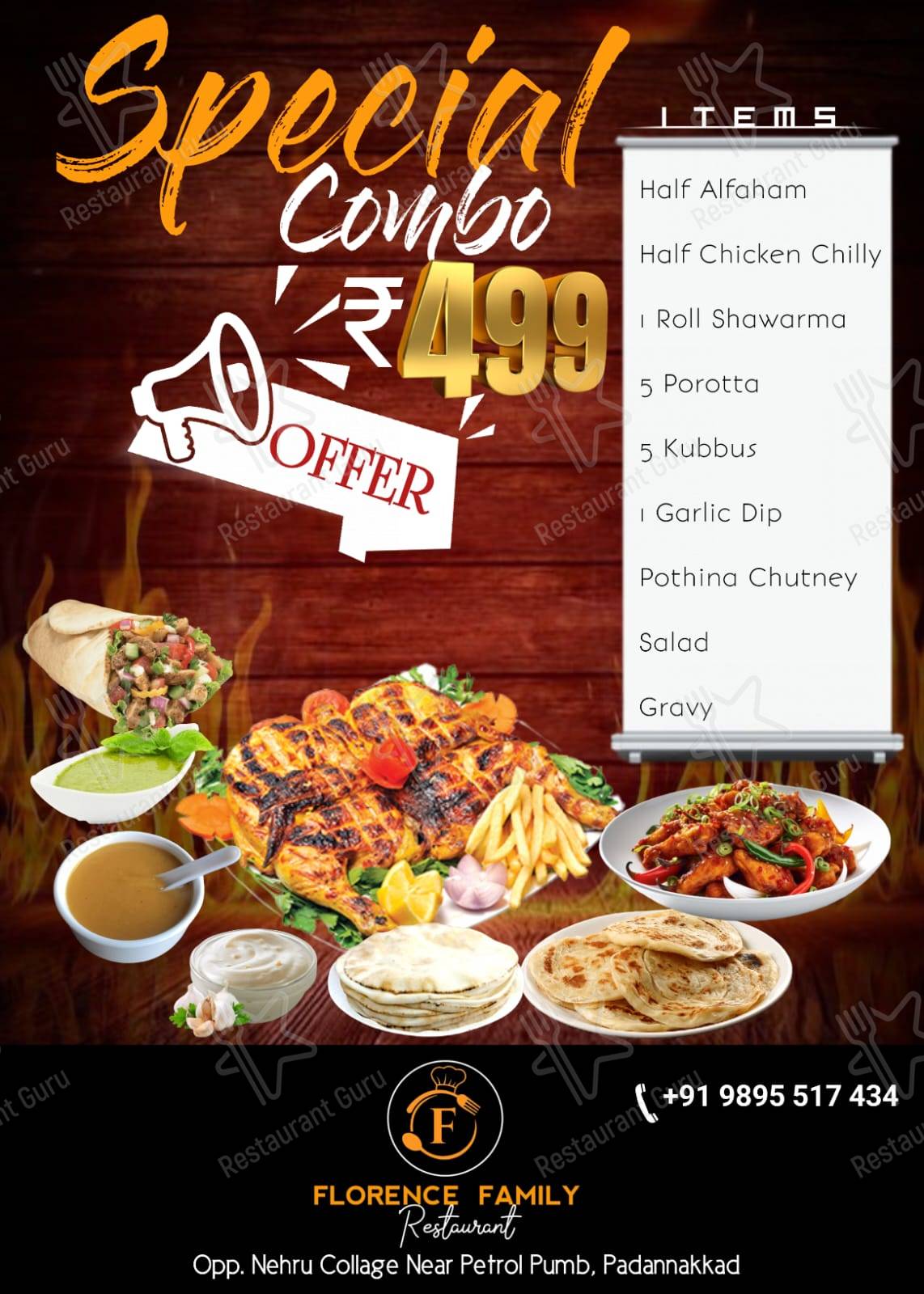Florence Family Restaurant menu