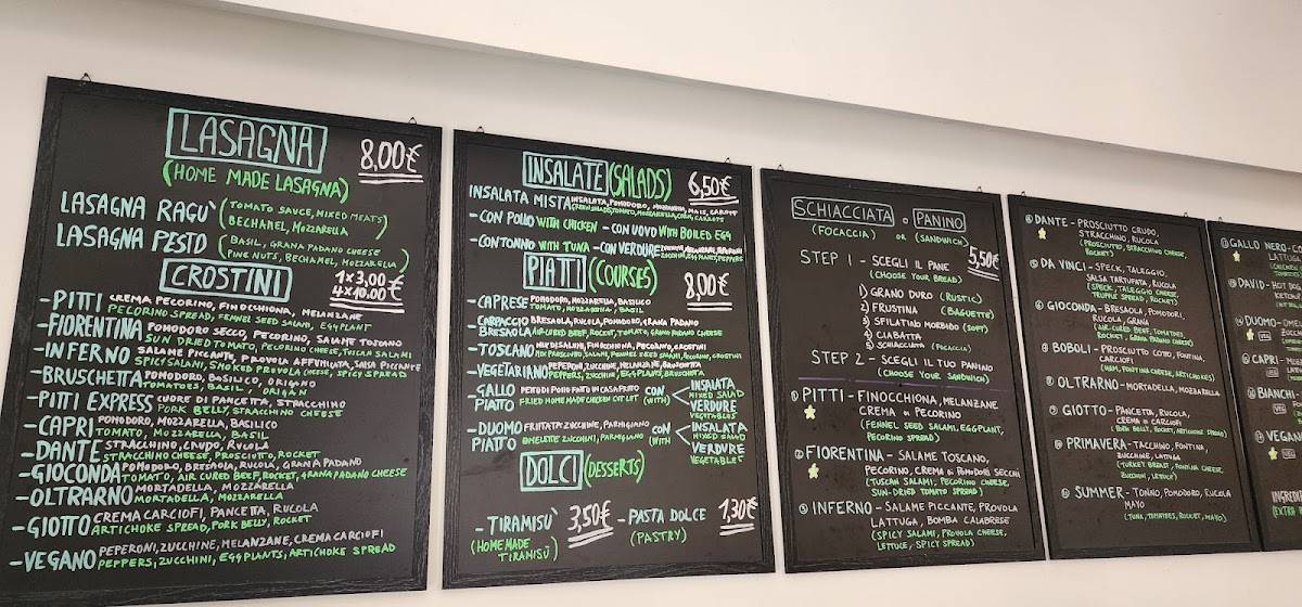 Menu di Pitti Express 