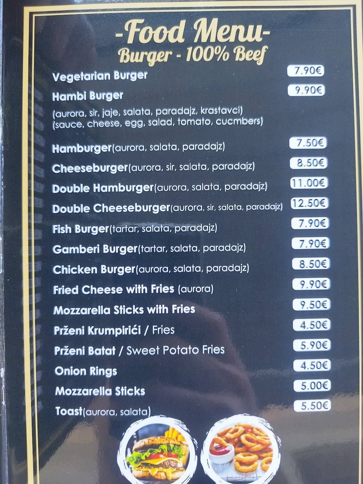 Menu di Food & Bar-Hambi Cres 