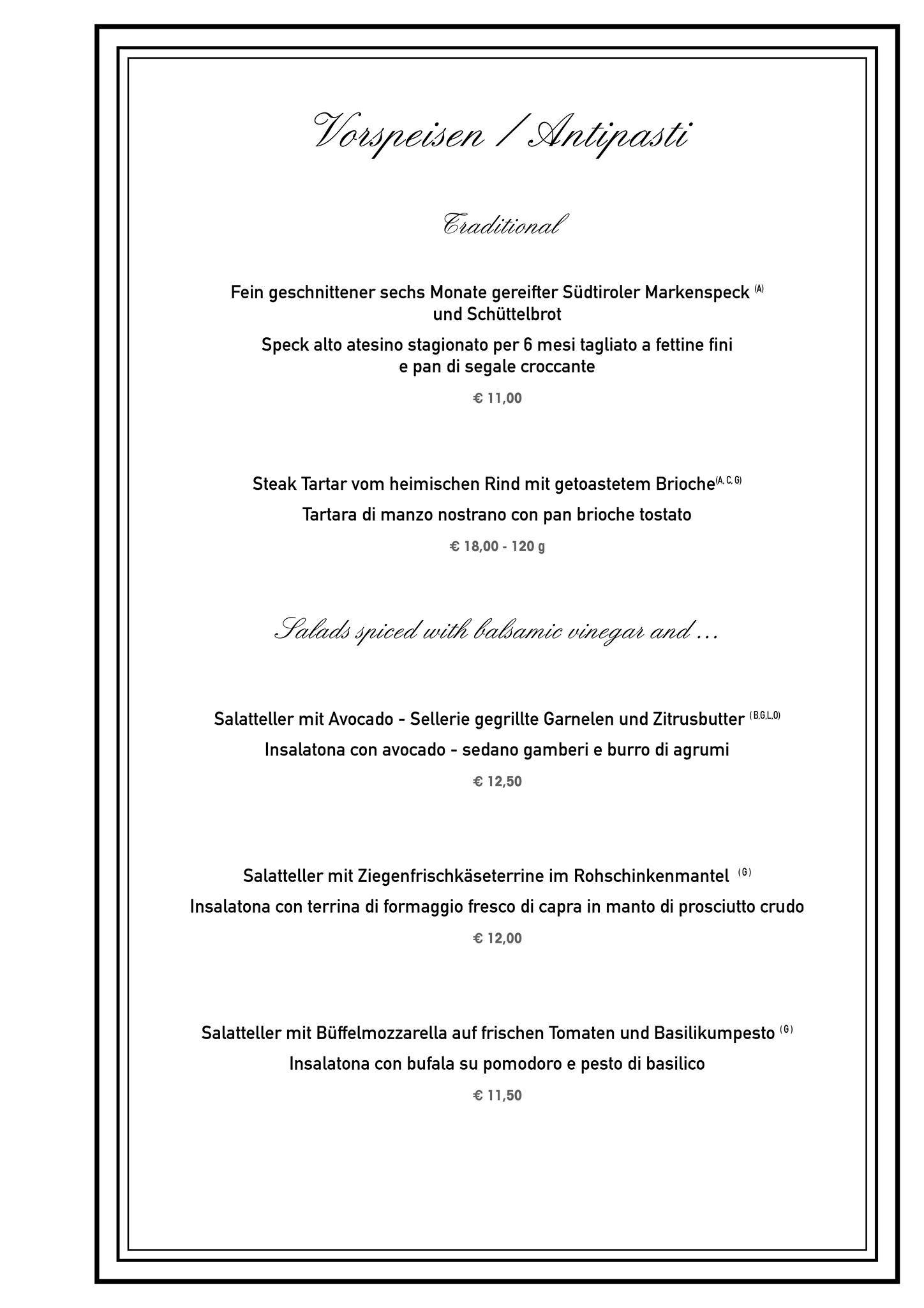 Menu di Forst Season 