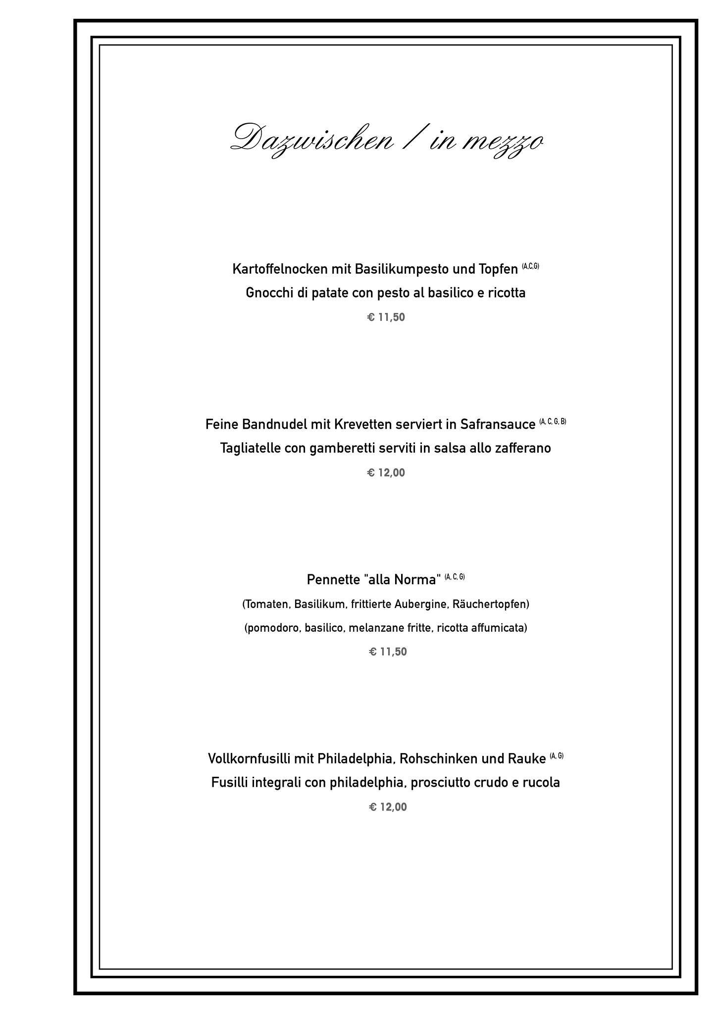 Menu di Forst Season 