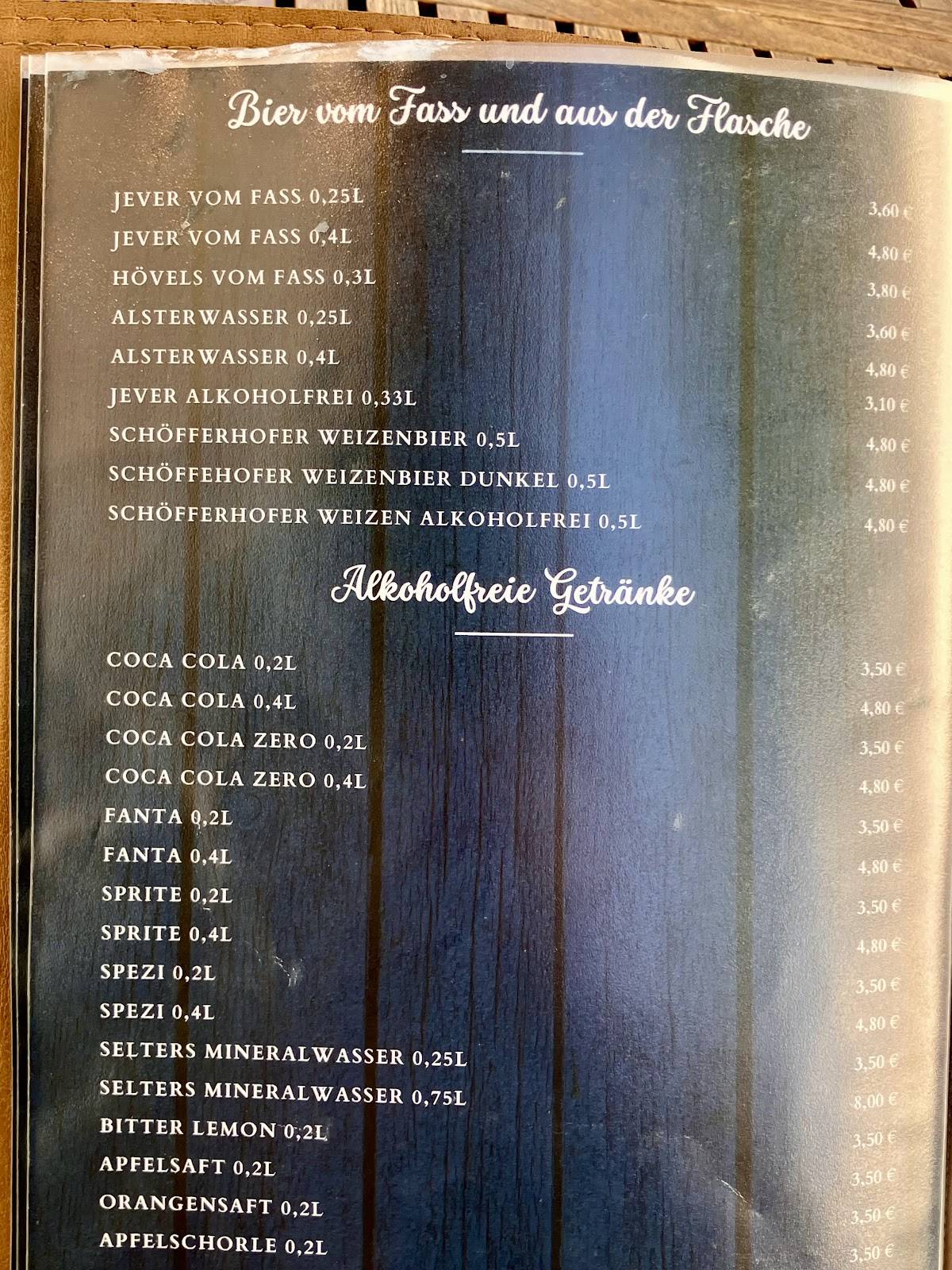 Menu de Friesenkate