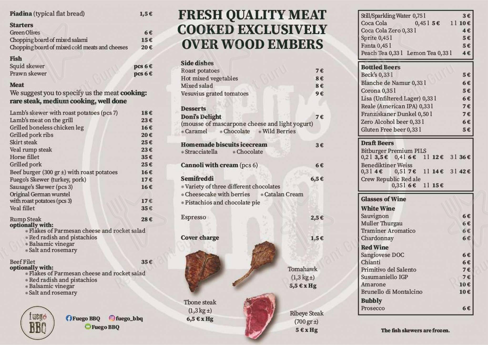 Menu di Fuego BBQ 