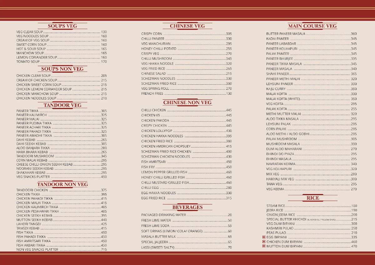 GFC - The Great Food Company menu