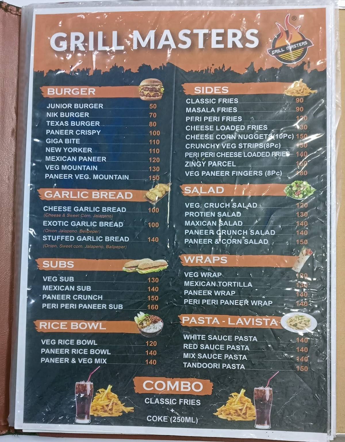GRILL MASTERS menu
