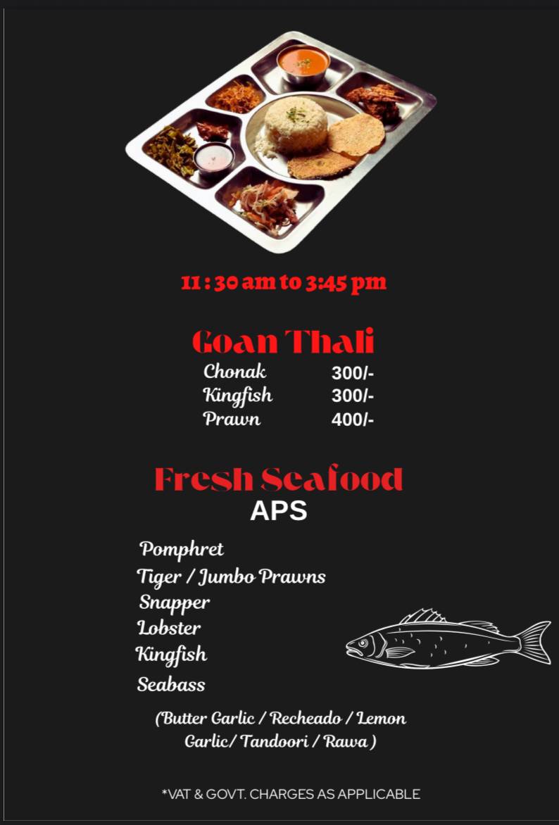Gagan's Restaurant menu
