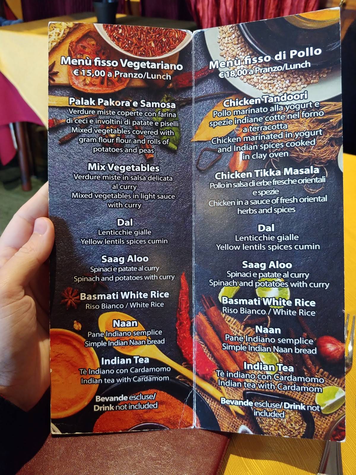 Menu di Ristorante Gandhi Indiano Roma 