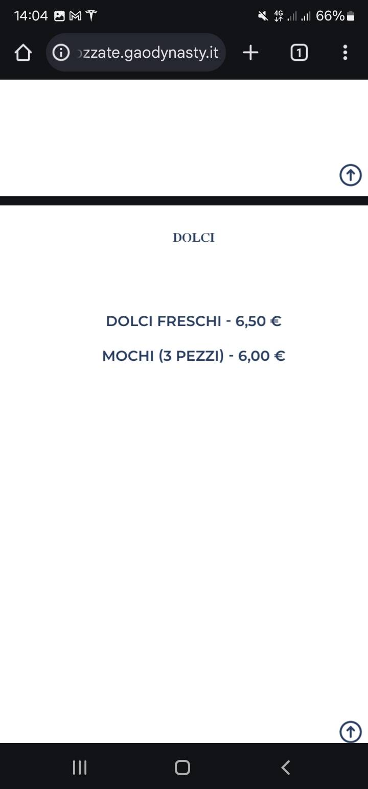 Menu di Gao Dynasty's Sushi Restaurant Mozzate 