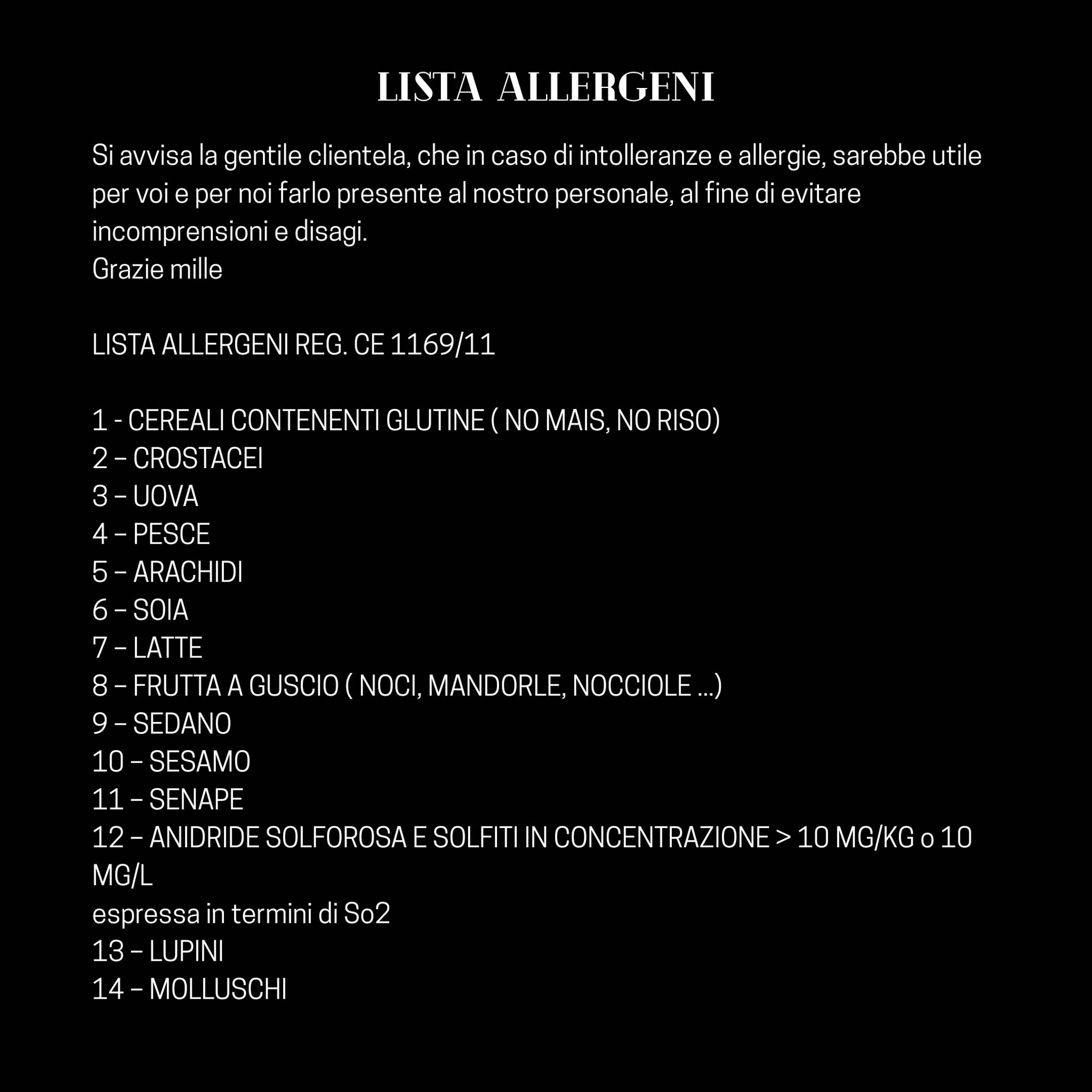 Menu di Retrò Cafè Garage 