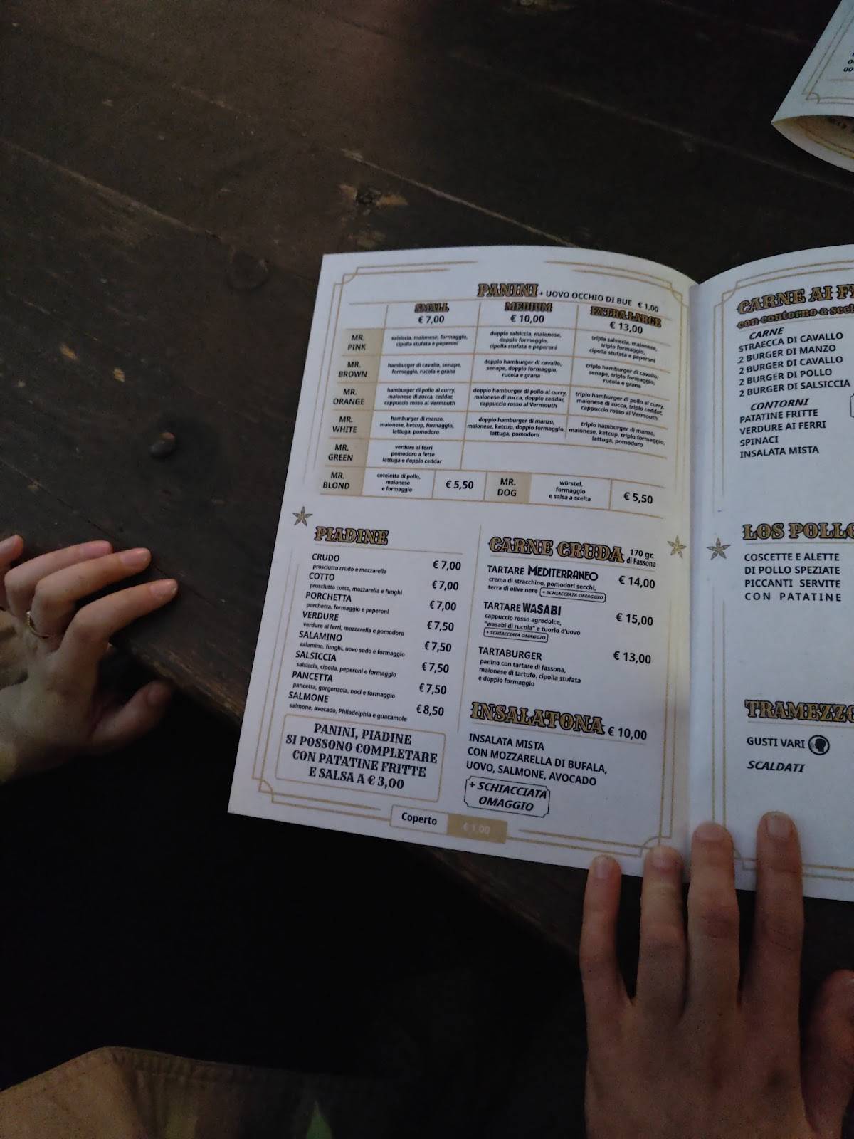Menu di Gasoline Padova 
