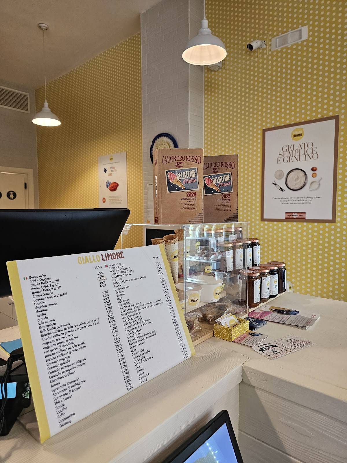 Menu di Gelateria Giallo Limone 