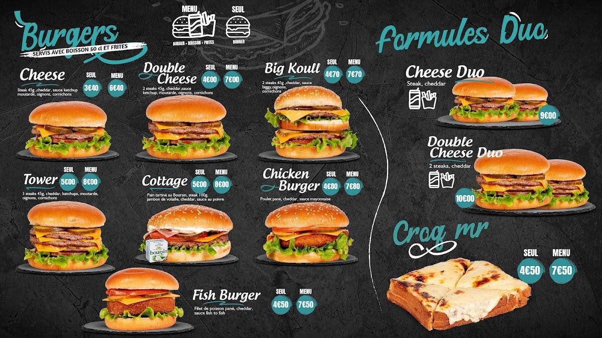 Menu de Sandwicherie Le Koull