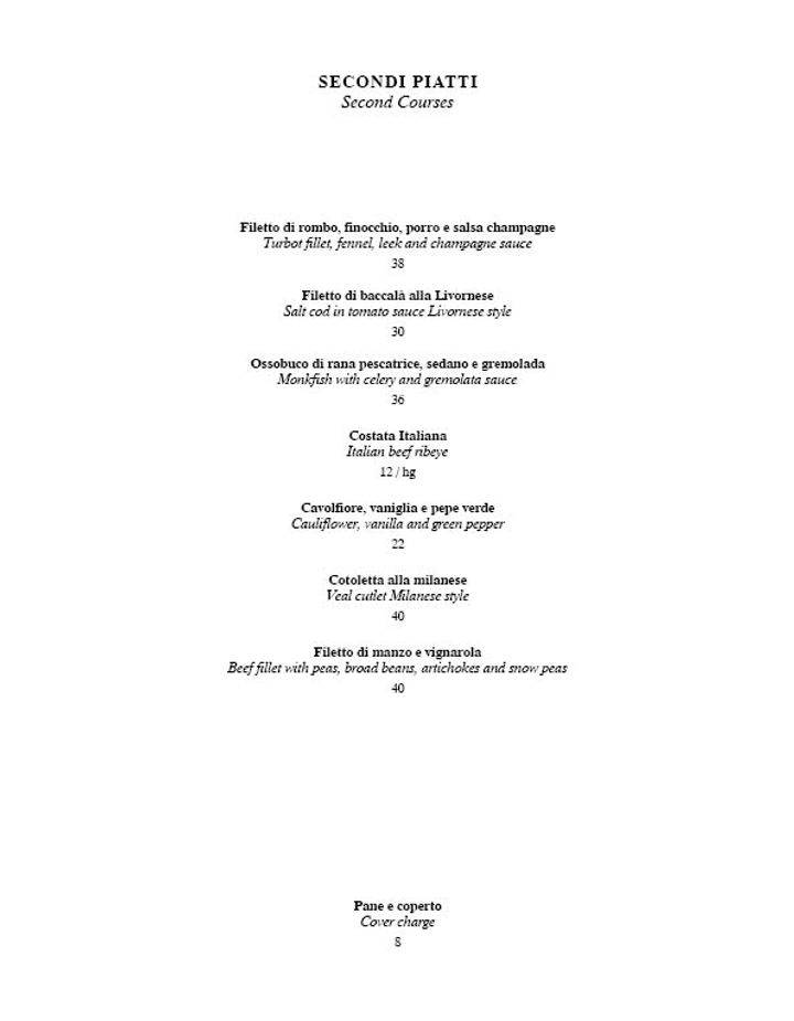 Menu di Da Giacomo Arengario 